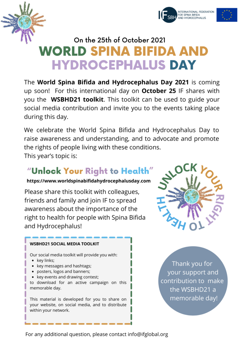 World Spina Bifida and Hydrocephalus Day 2021 poster