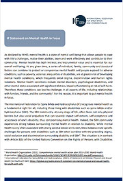 IF Statement on Strengthening Rehabilitation in Health Systems for persons with Spina Bifida and Hydrocephalus