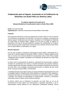 Colaborando para el Impacto: Avanzando en la Fortificación de Alimentos con Ácido Fólico en América Latina