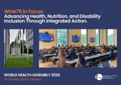 WHA79 in Focus: Advancing Health, Nutrition, and Disability Inclusion Through Integrated Action
