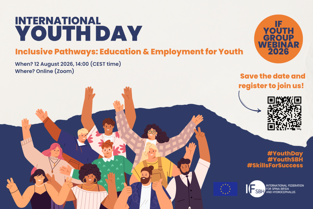 Banner promoting the IF Youth Goup webinar for Internationl Youth Day on August 12th at 2PM
