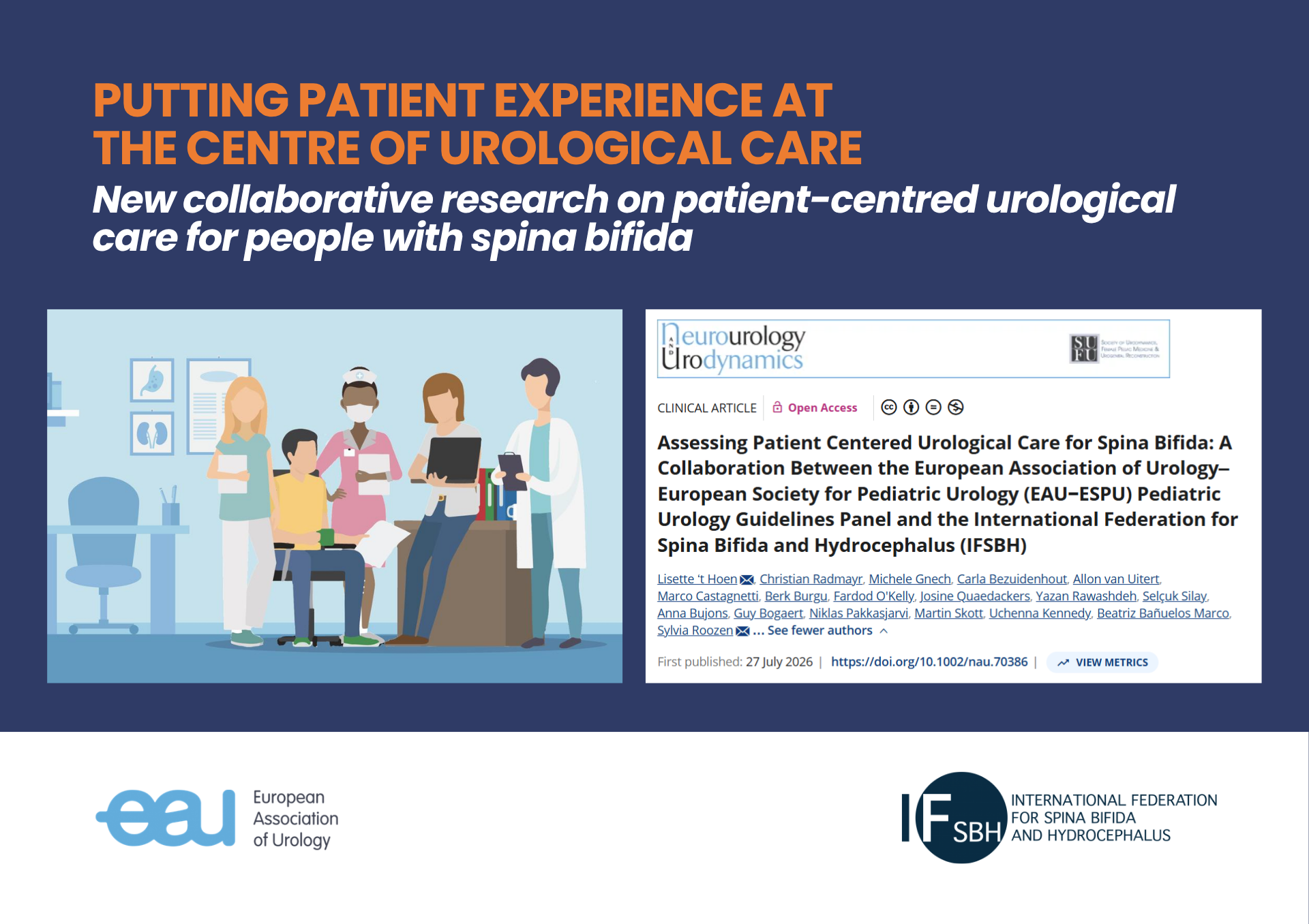 New collaborative research on patient-centred urological care for people with spina bifida
